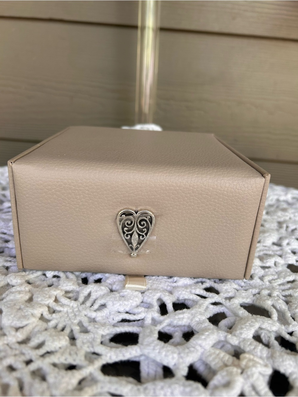 Brighton - Follow your Heart two-tier small faux leather jewelry box